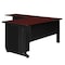 Fusion Fusion L-Desks with Storage, 72 D X 29 H, 66 W X Wood, Metal MLD663042MH - alternate 3